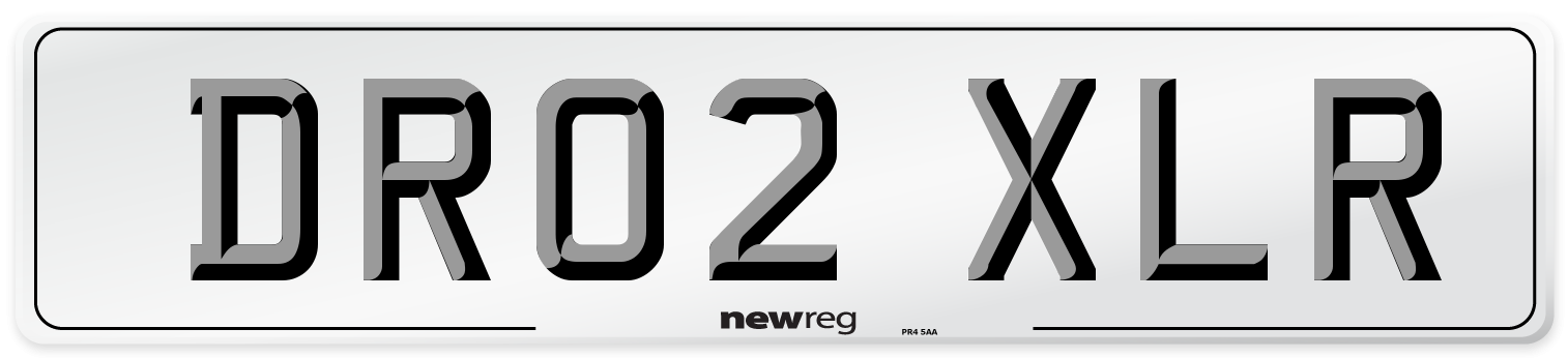 DR02 XLR Number Plate from New Reg